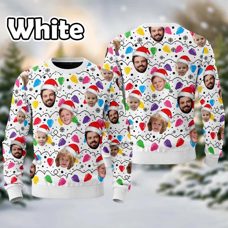 Europäischer & Amerikanischer 3D Weihnachts-Avatar Rundhals Langarm Hoodie für Herren