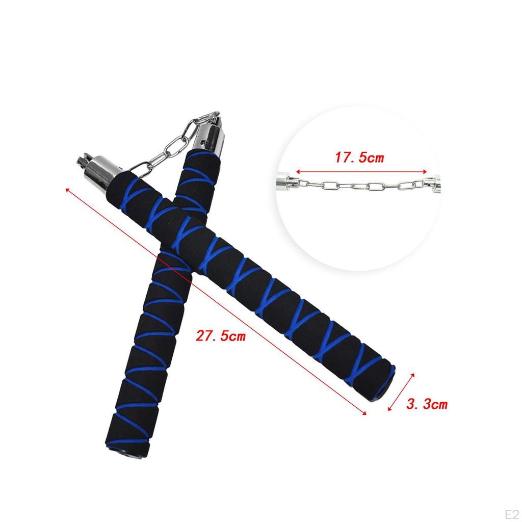 Trainings-Nunchucks Schwamm-Nunchuck Schaumstoff für Anfänger Kampfsport Schwarz Blau