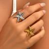 Stainless Steel Starfish Vacation Ring - Marine Life Jewelry Collection