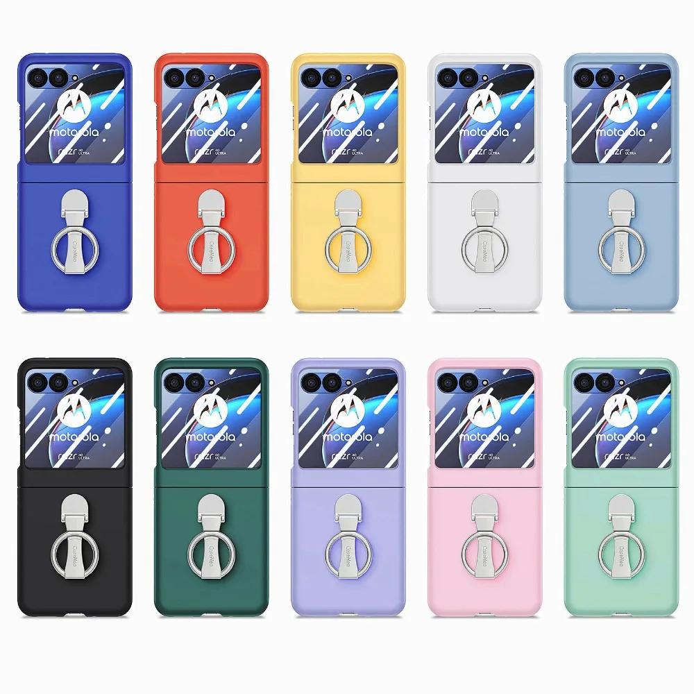 Husă pentru telefon cu suport pentru inel pentru Motorola Razr 50 Ultra Mooto Razr40 Ecran din spate Husă film de protecție din sticlă temperată