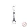 Fits Europe Bracelet Argent 925 Sterling Silver Eiffel Tower Dangle Beads DIY Jewelry Making