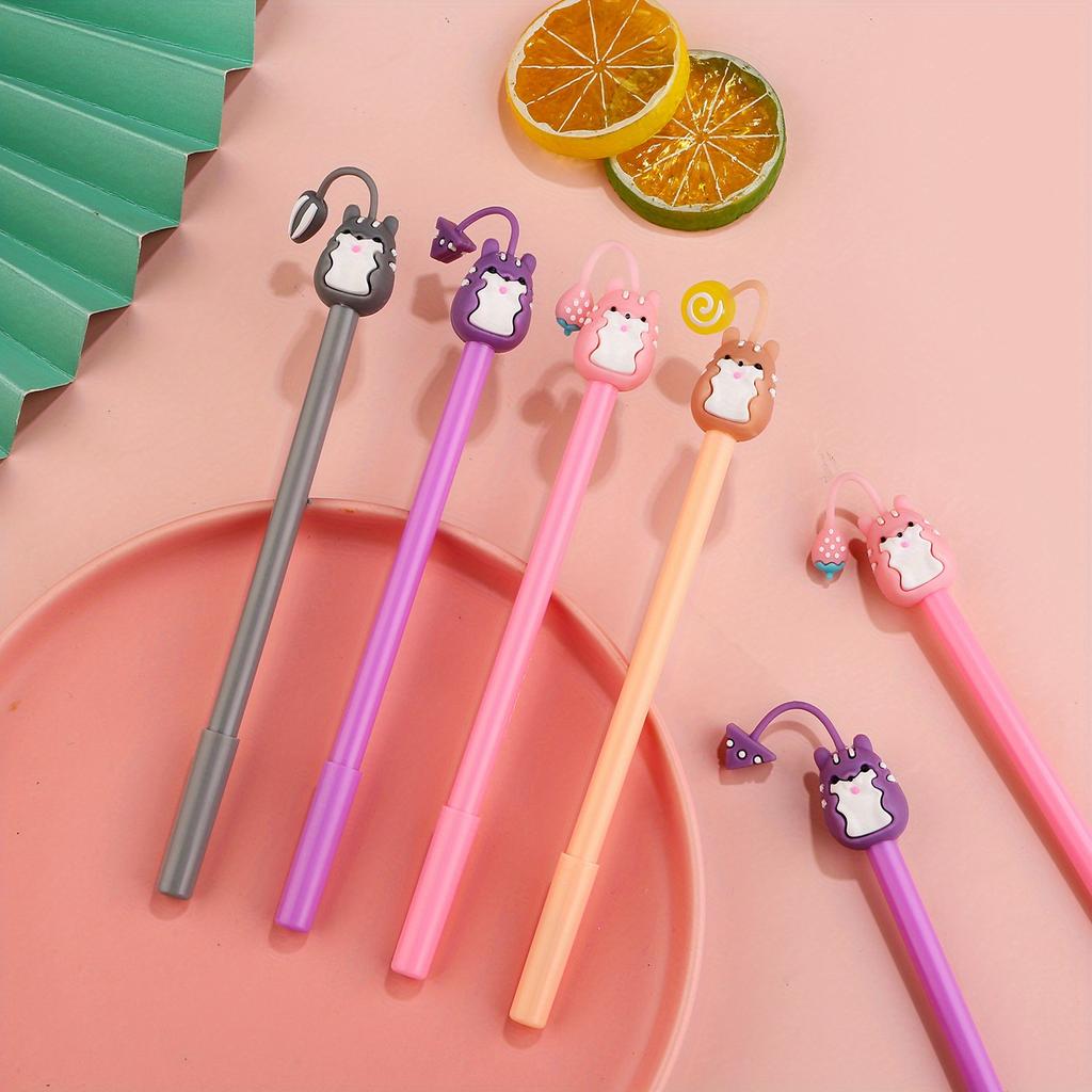 Back To School Season 10pcs 0.5mm Gift Prize Gift Cute Cartoon Mole Shape Tentacle Pendant Neutral Pen Student Stationery
