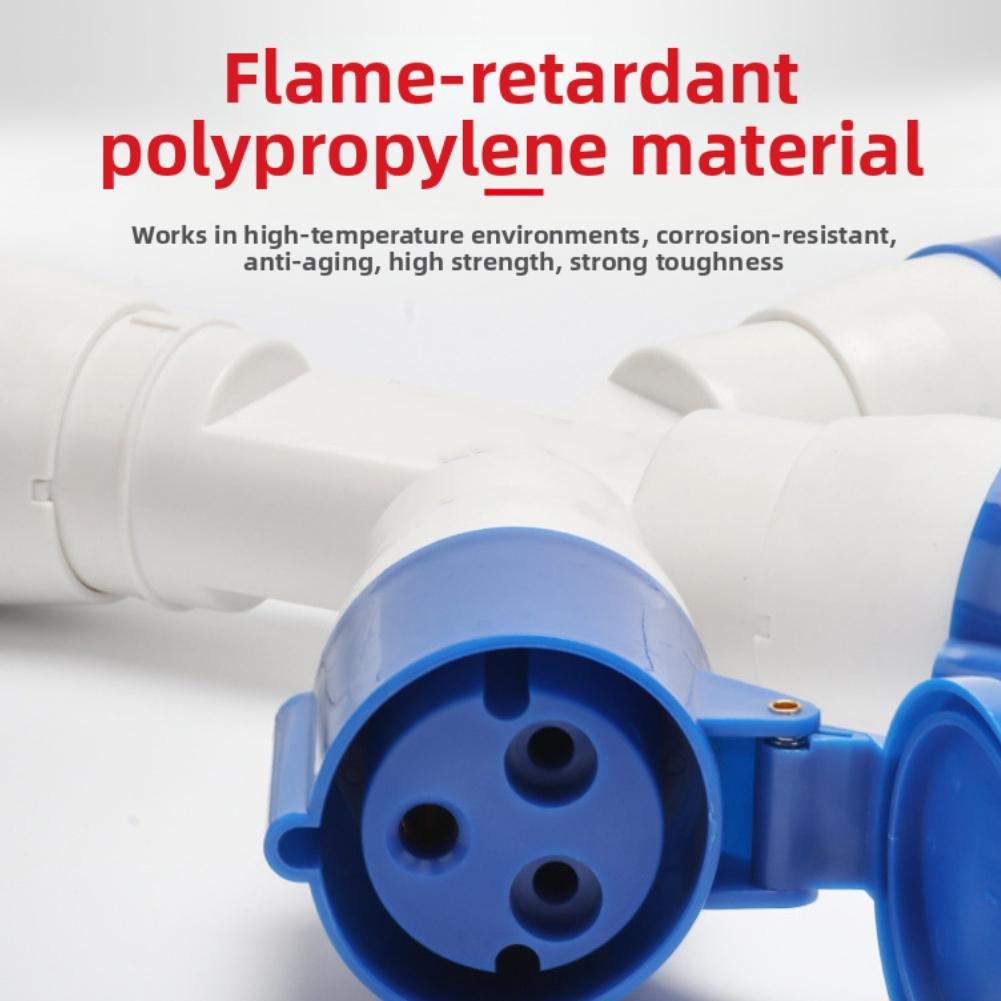 Three Way Industrial Socket Waterproof For Durable 16A32A Y Type Electrical Branch Connector with High Conductivity