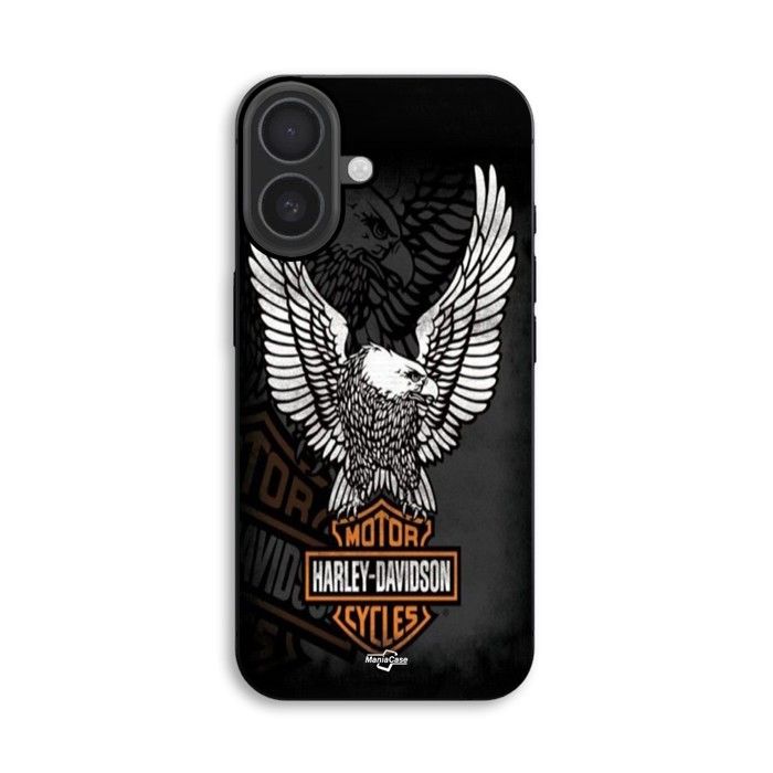 Hülle Für iPhone 18 Harley Davidson Mini-Poster Logo Adler Maniacase schwarz