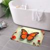 1PC Butterfly Pattern Kitchen Rug Non-Slip Door Mat Pop design Bathroom Rug Bath Mat Carpet for Home Sink Laundry Decor