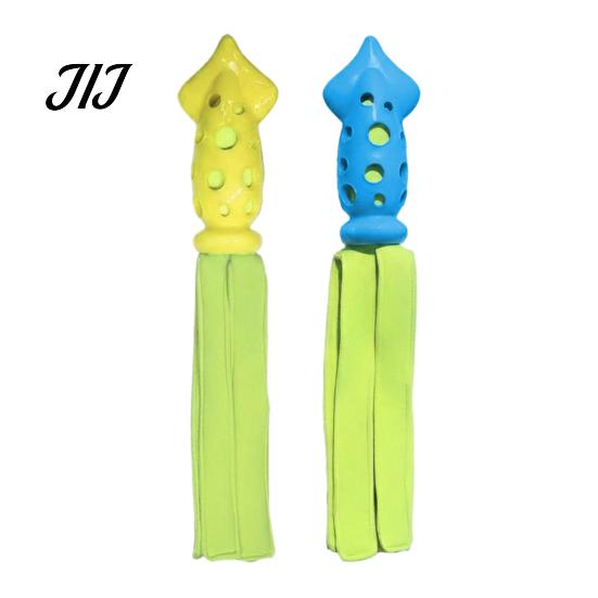 Durable Dog Chew Toys Octopus Squid Toy, Interactive Tug Squeaky Pet Molar Toy with Washable Squeak for Pets Fabric Strips, Waterproof Dogs,