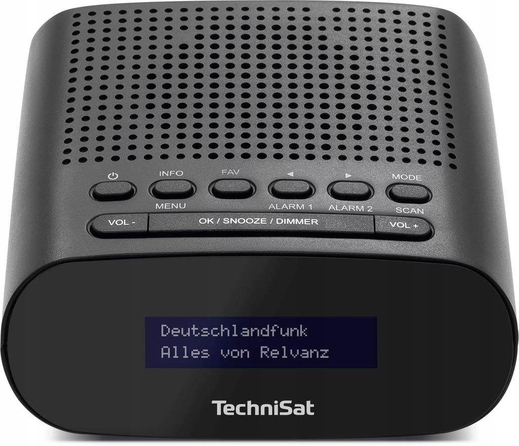 TechniSat TECHNIRADIO 50 DAB+ FM LCD Compact Clock Radio Black