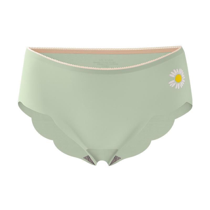 Women's Ice Silk Seamless Underpants Facial Mask Pants Summer Waist Breathable Briefs Shorts