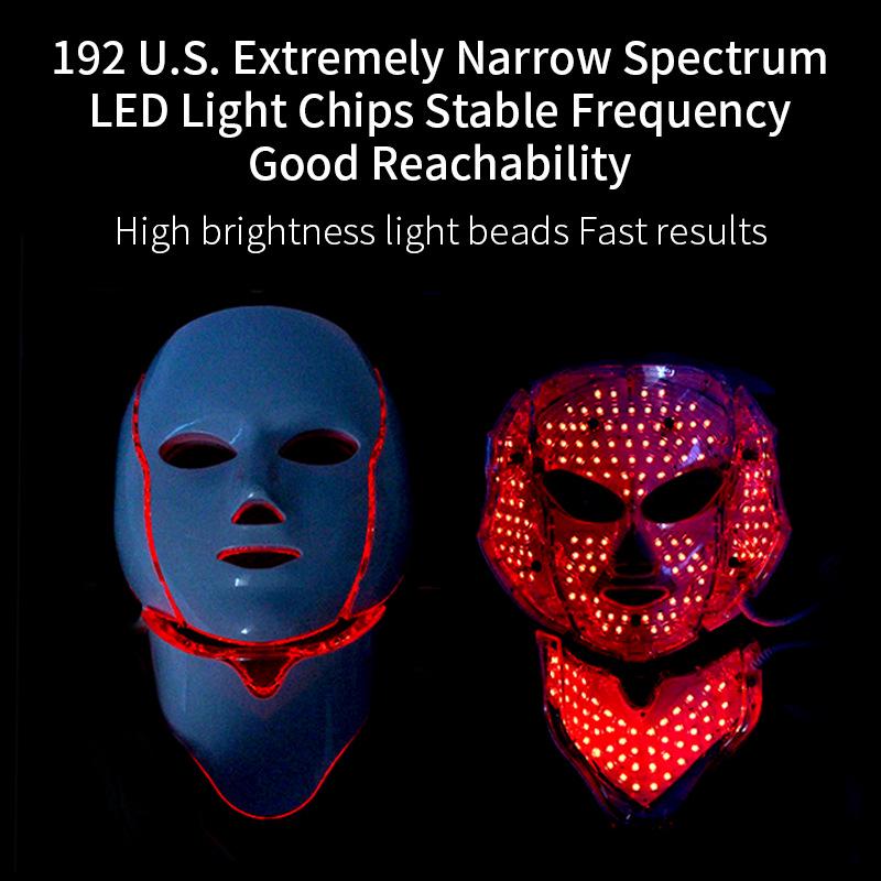 Photon Skin Rejuvenation LED Mask with Neck Treatment – Acne Care Device