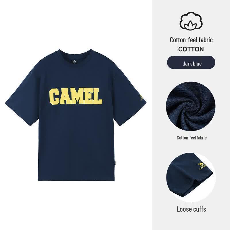 Camel Unisex Cotton Crew Neck Short Sleeve T-Shirt 38