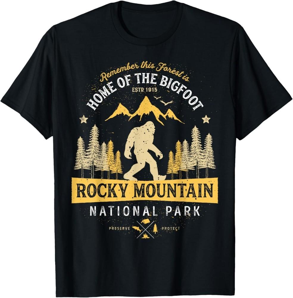 Rocky Mountain National Park Shirt Vintage Colorado Bigfoot Gift Unisex T-Shirt