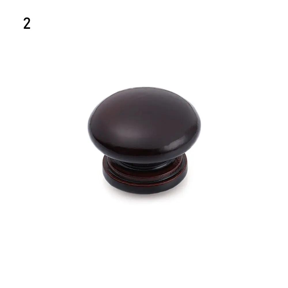Wooden Retro Cabinet Dresser Drawer Knobs Single Hole Cupboard Handle with Screw Wardrobe Pulls Handle Furniture Hardware