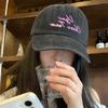 Baseball Hat Vintage Washed Cotton Snapback Visor Peaked Hats Causal Outdoor Use Sun Protection Duck Tongue Caps Fashion Embroidery Women