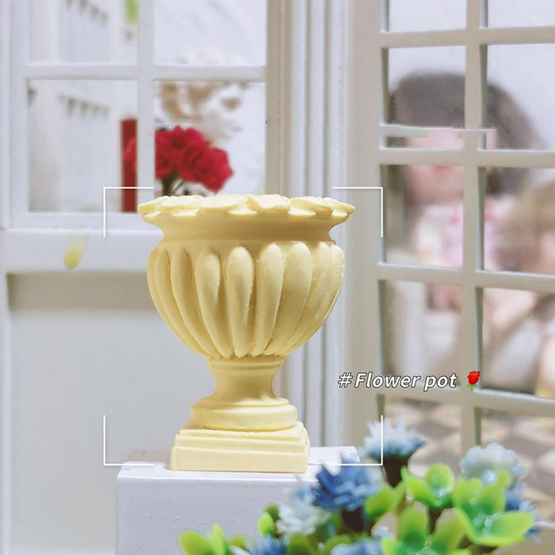 Scene Model Miniature Flower Column Model Toy Simulation Roman Column Flower Pot