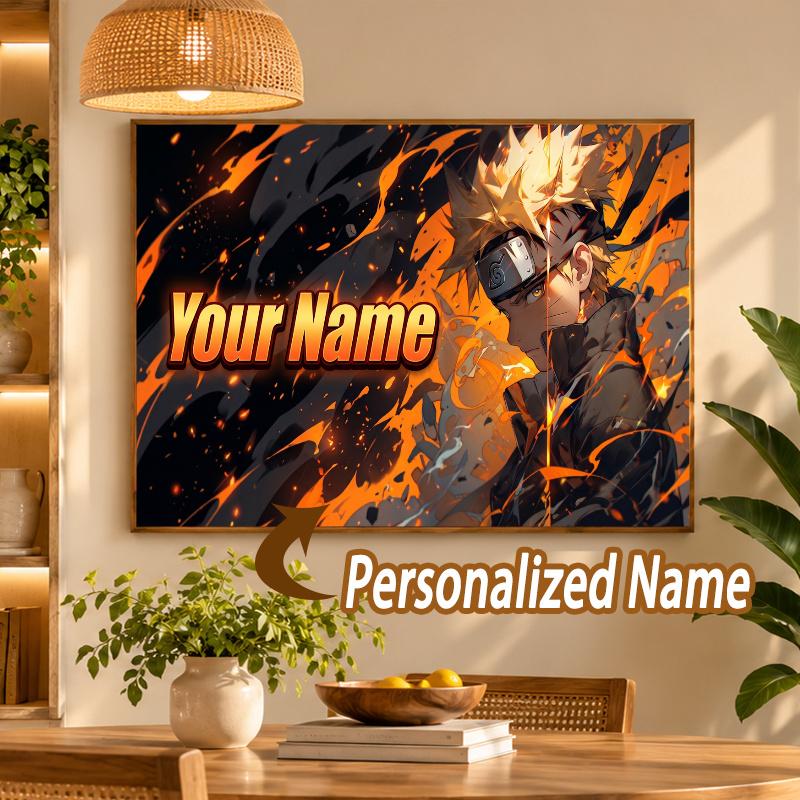 Naruto Uzumaki Custom Name Diamond Painting Personalized 5D Full Drill DIY Diamond Art Home Decor