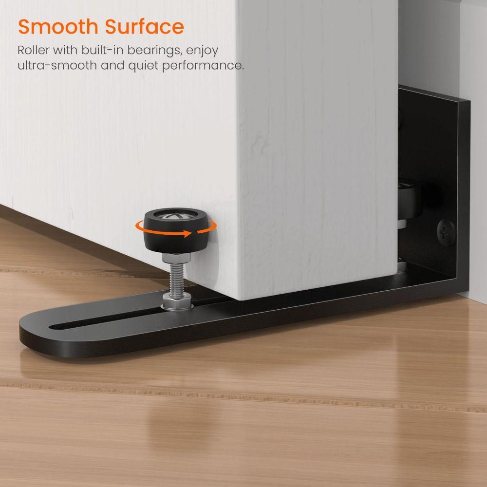 Wall-mounted Barn Door Swing Stop Adjustable Bottom Guide Smooth Barn Door Floor Guide  Workshop