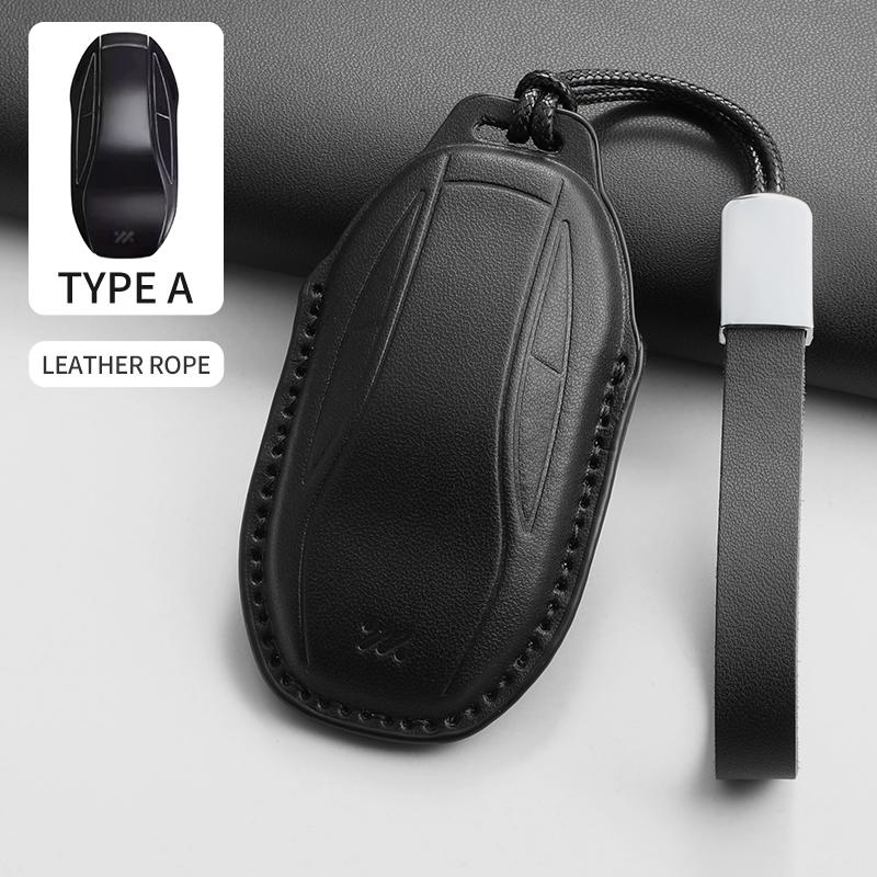 Car Smart Key Case Cover for LM Zhiji L7 Ls7 L6 Ls6 Pu Car Key Cover Protector Keychain