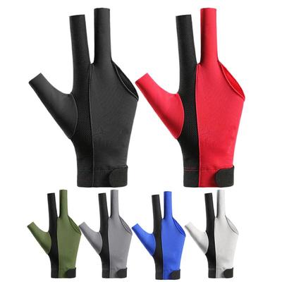 Pool Cue Glove 3-Finger Billiard Non-Slip Breathable Single Gloves Elastic Billiard Cue Quick Dry Professional Glove Accessories