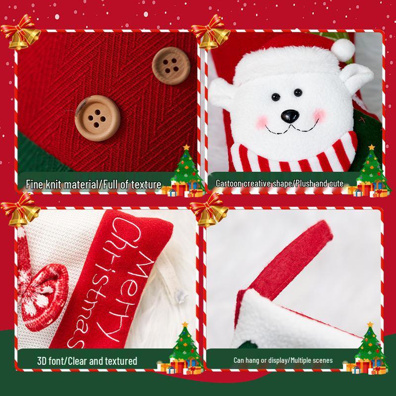 High-End 3D Cartoon Christmas Stockings - Decorative Holiday Ornaments