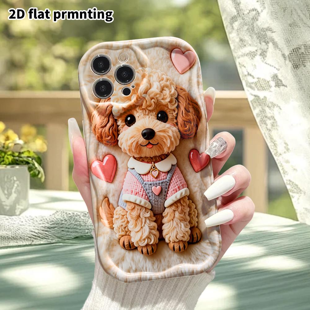 Phone Case: 2D Flat, Suitable for iPhone 18 17 16 15 14 13 12 Pro, Protective Case, Phone Decoration, Teddy Puppy, Halloween and Christmas Gift