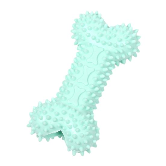 Spiky Bone Dog Chew Toy Puppy Teething Toy Textured Bone Teeth Cleaning Toy for Aggressive Chewers Anxiety Relief