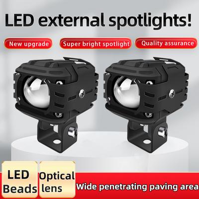 1/2PCS Motorcycle LED Spotlight 4 Model Hi/Low Beam Fog Lamps for Car Trucks SUV UTV 12V 24V Mini Lens Headlight Driving Light