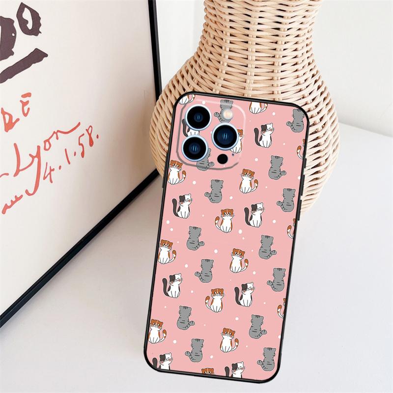 Funny Cat Collage Phone Case For iPhone 17 Pro Max 14 13 12 11 15 16 Pro Max Mini 15 16 Plus 16e Back Cover