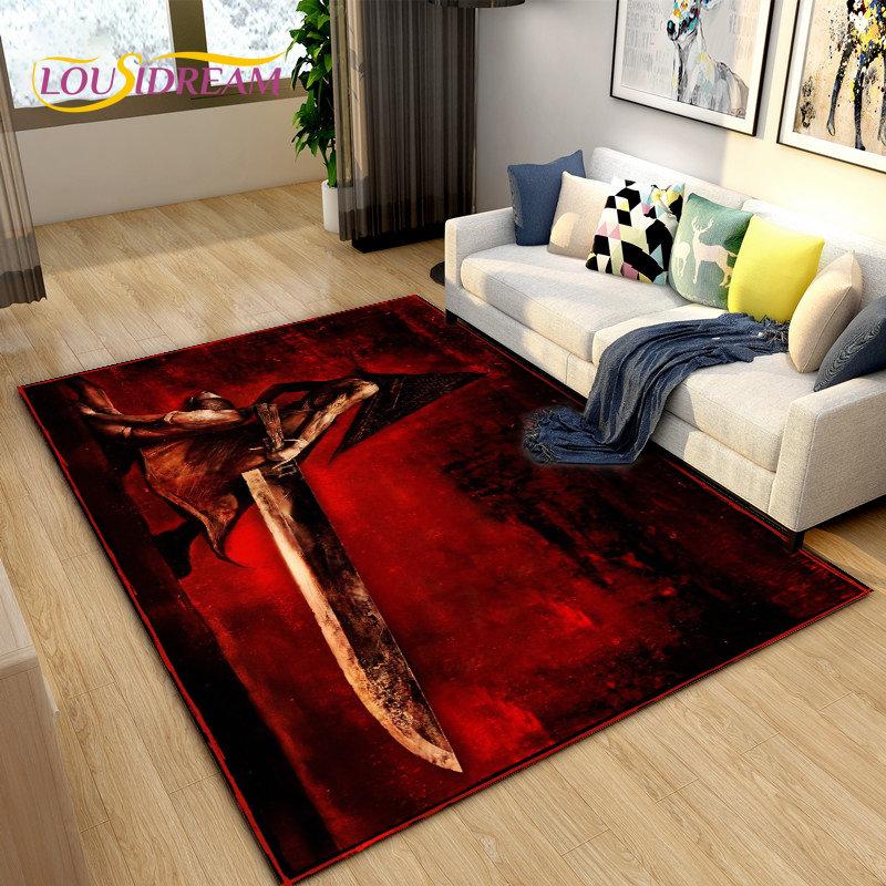 Silent Hill Horrorfilm Game Gamer Vloerkleed, Tapijt voor Woonkamer Slaapkamer Bank Deurmat Decoratie, Kinderen Antislip Vloermat