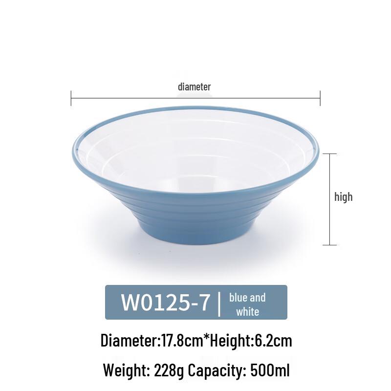 

Melamine Imitation Porcelain Wide-Rim Serving Bowl
