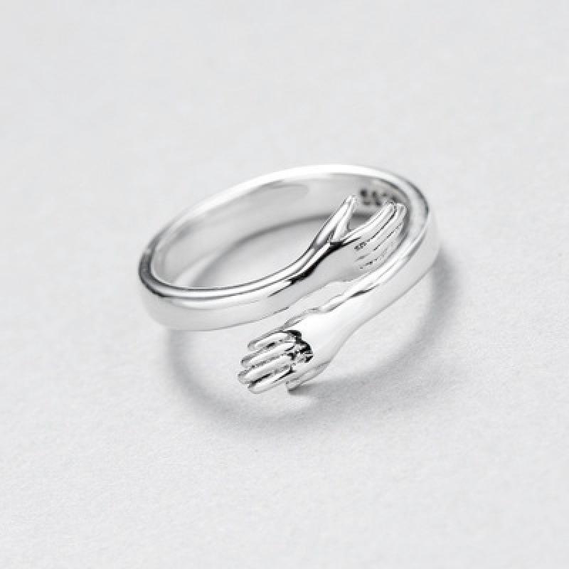 Carlisle Love Embrace Korean Couple Rings - Simple, Fashionable Open Design