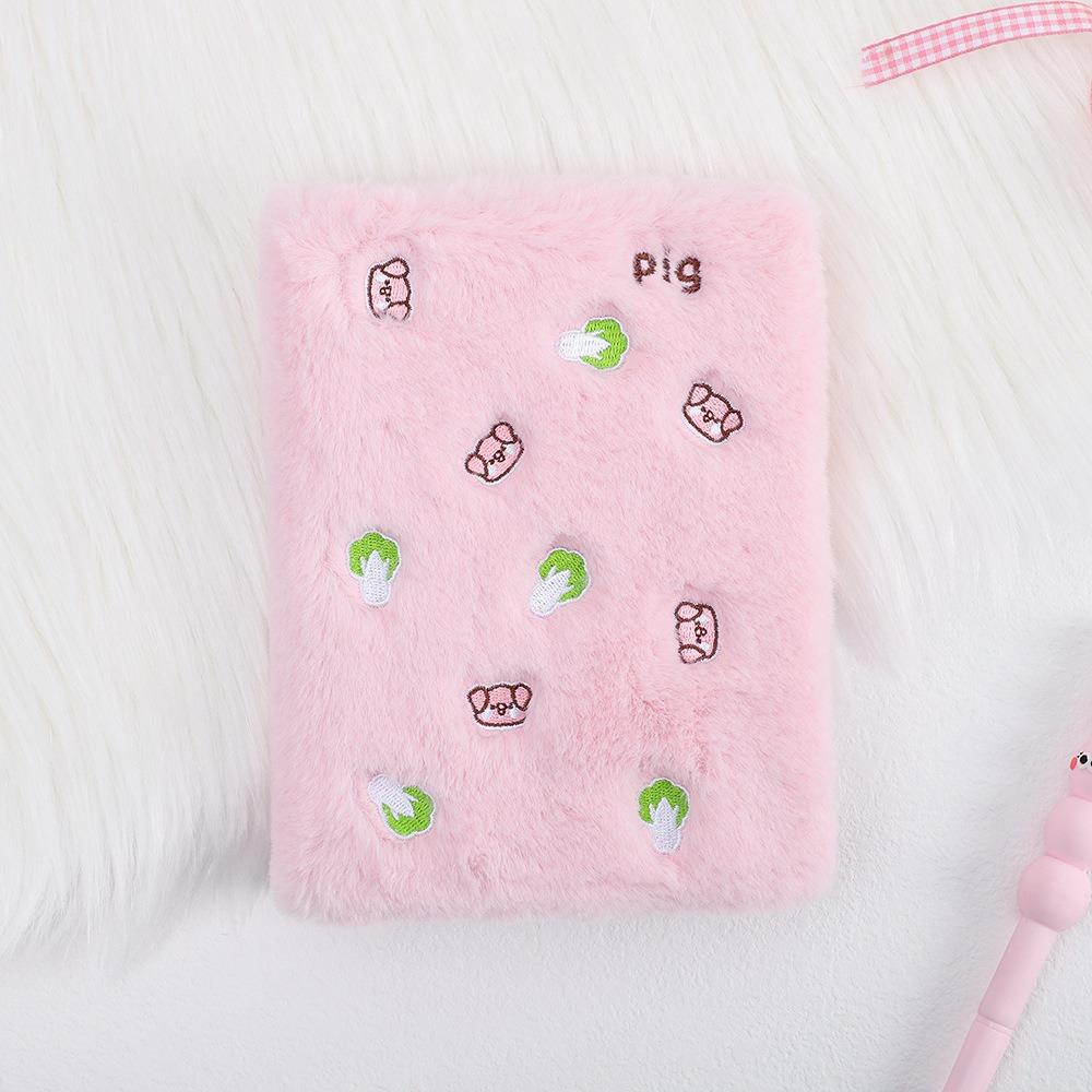 Unique Plush Embroidered Notebook Cute Plush Notepad Creative Personalized Notepad Girls