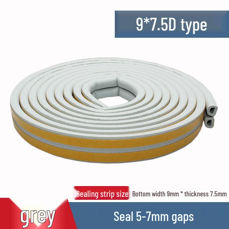 Self-Adhesive Weatherproof Door & Window Foam Seal Strip - 6m, Soundproof & Insulating