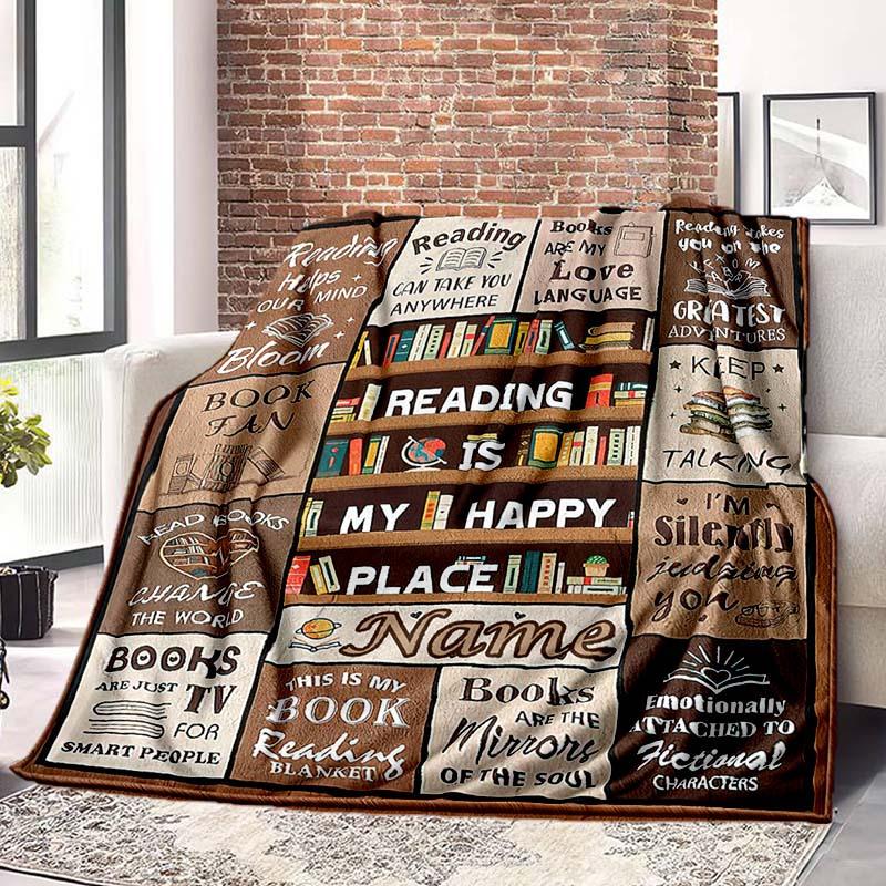 Books Customize Your Name Blanket Warm Comfortable And Soft Blankets Are Suitable For Home Lunch Break Blanket Office Sofa Sofa Gift To Relatives And