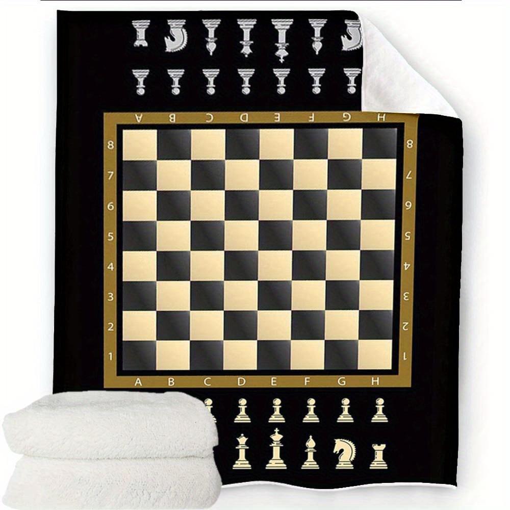 Chess Board Printed Blanket: Soft and Comfortable for Office, Picnic, or Casual Sleep - 70.87inch+ Longest Side, 2.16m²+ Area, P