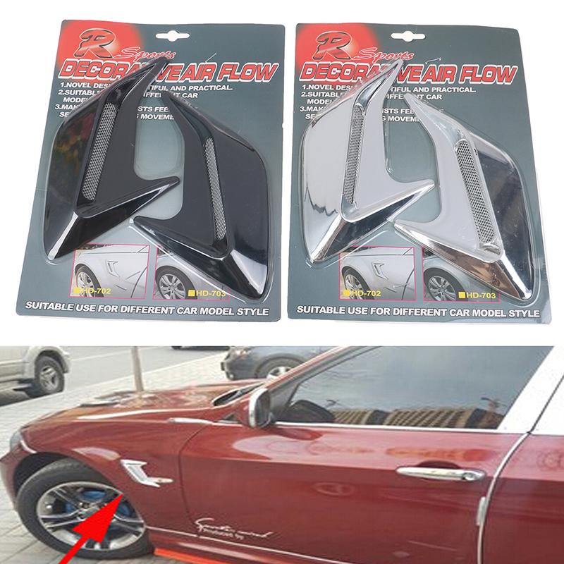 Car Side Vent Air Flow Intake Sticker Auto Simulation Side Vents Decorative