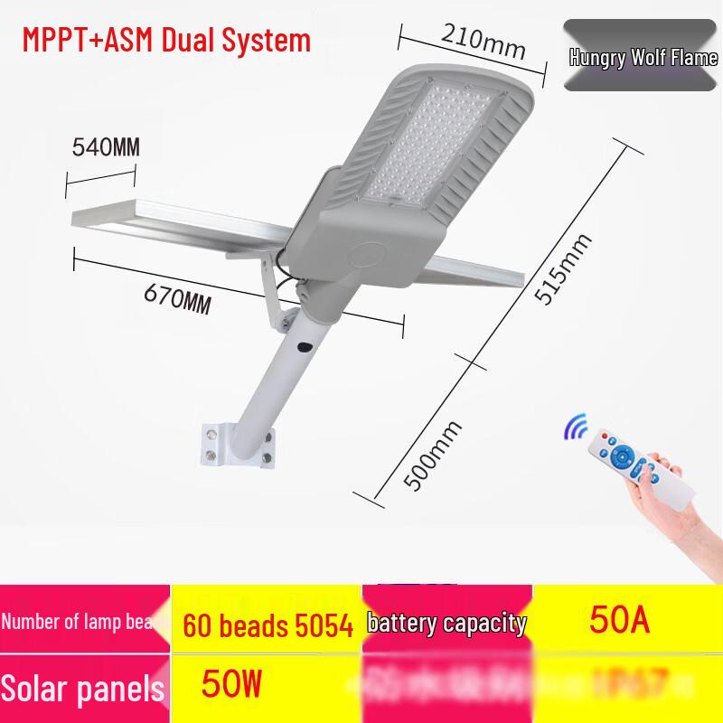 Hungry Wolf Flame High-Power Solar LED Street Light