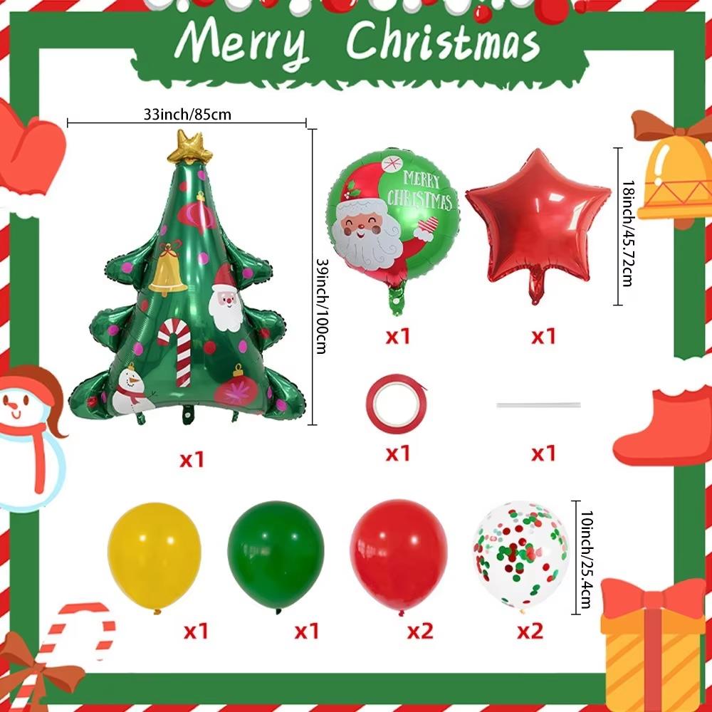 

11PCS Christmas Balloon Set Christmas Crutch Christmas Tree Aluminum Film Balloon New Year Decoration Christmas Party Decoration others светло-зеленый