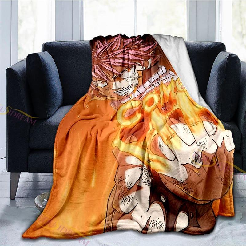 

Домашня флісова ковдра Fairy Tail Коралові плюшеві дорожні ковдри Покривала Покривало для дивана Декор спальні для дивана Ковдра для гуртожитку 150x200cm