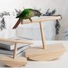 Standing Chewing Toy Hammock Small Bird Play Stands Wood Gym Stand Ladder for Healthy Development