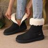Women's Large Size Soft Sole Winter Warm Anti-slip Fur One Snow Boots Padded Lined Ankle Boots Anti-slip Outdoor Sports Cotton Boots