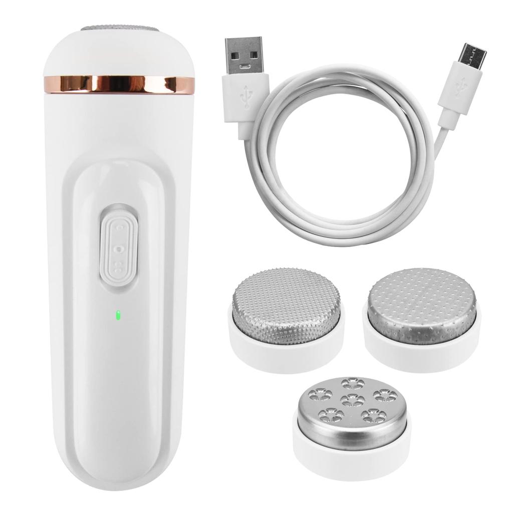 Electric Heel Callus Remover for Foot Features 3 Types of Metal Polishing Adjustable Automatic USB for Home Use EDOL. Care, Heads, Speed, Protection,