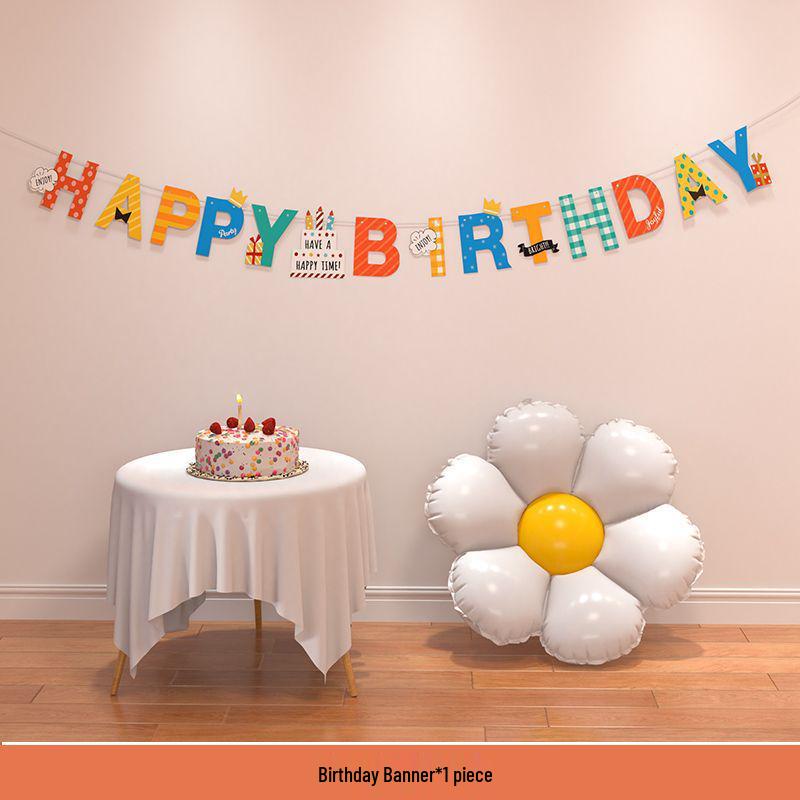 

Birthday Pom Pom Bunting Set for Kids - First Party Decor & Photo Props