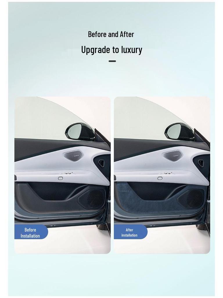 Lynk&Co Z10 Suede Door Kick Pads - Anti-Dirty, Anti-Kick Interior Protectors