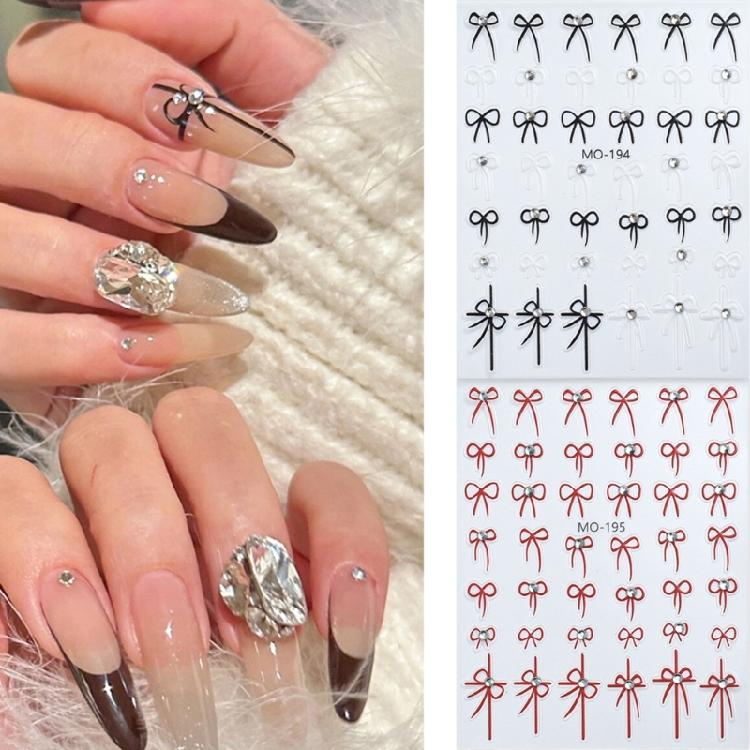 DIY Manicure Art Decoration Small Bow Nail Stickers Easy To Apply and Remove