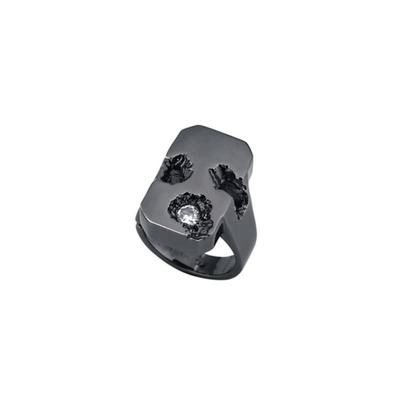 SENTIMENTS NO306 [BLACK] SQUARE METEOR RING