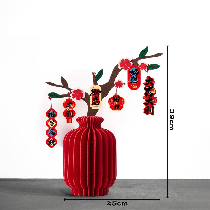 Chinese New Year Honeycomb Vase Ornaments Horse Year Spring Festival Scene Chinese-Style Wedding Moving Ceremony Decor