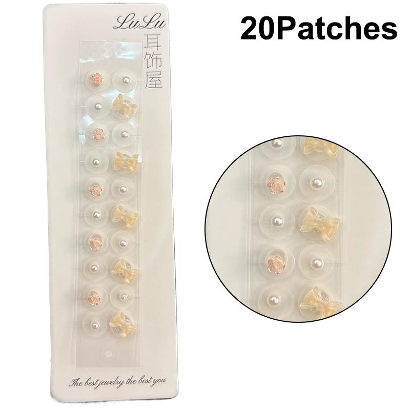 Fashion Exquisite Bowknot Colorful Flower Pearl Ear Point Stickers Ear Pressure Stick Acupuncture Auricular Ear Stickers Massage