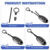 uxcell Auto Schlüsselanhänger Abnehmbarer Ring Schlüsselanhänger Universeller Anti-Verlust Metall Schnalle Schlüsselanhänger mit 1.5