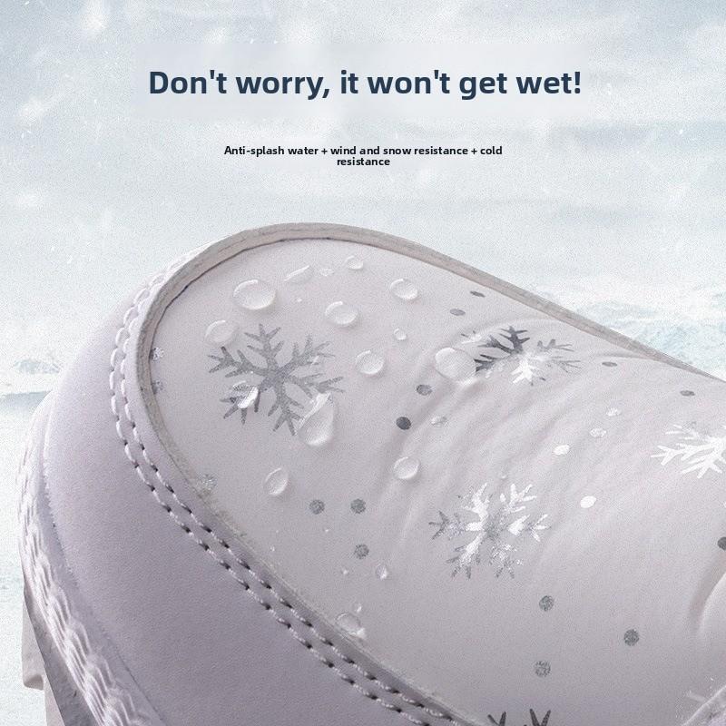 2025 Women's Snow Boots Winter Plush Warm Cotton Shoes Outdoor Non-slip Platform Boots Women's Mid-calf Cotton Boots Botas Mujer