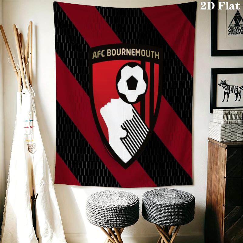 AFC Bournemouth Wall Tapestry Aesthetic Wall Hanging Printed Fabric Blanket Decorative Tapestries for Bedroom Living Room Home Decor